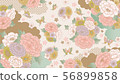 Japanese pattern flower background 56899858