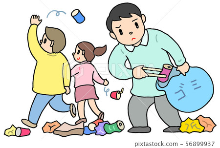 Throwing away trash Throwing away trash 56899937