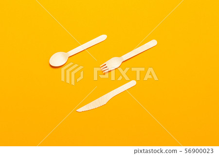 Concept of disposable tableware. Zero ecology 56900023