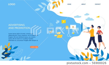 Informative Flyer Advertising and Promotion Flat.  56900026