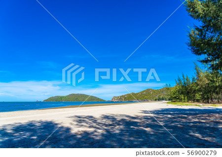 Beautiful outdoor tropical nature landscape of sea ocean and beach in pranburi 56900279