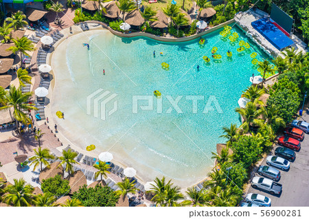 HUa hin, Thailand 30 April 2019 - Vana nava is the popular water park in hua hin city 56900281