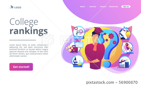 College choice concept landing page 56900870