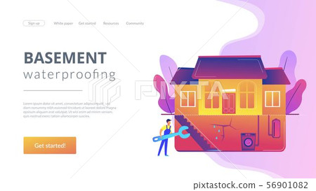 Basement services concept landing page Basement services concept landing page 56901082