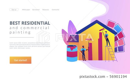 Painter services concept landing page Painter services concept landing page 56901194