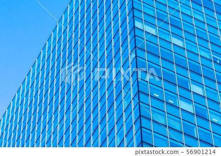 Beautiful architecture office business building with glass window shape 56901214