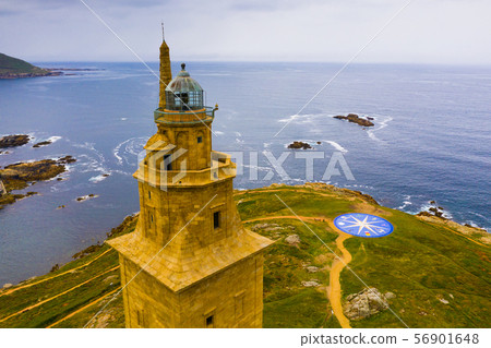 Tower of Hercules (Torre de Hercules) lighthouse located in the city of La Coruna. Galicia, Spain 56901648