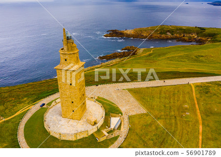 Tower of Hercules (Torre de Hercules) lighthouse located in the city of La Coruna. Galicia, Spain Tower of Hercules (Torre de Hercules) lighthouse located in the city of La Coruna. Galicia, Spain 56901789