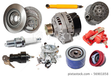 assortment car parts isolated 56901858