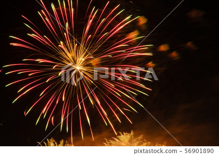Colorful fireworks in night sky 56901890