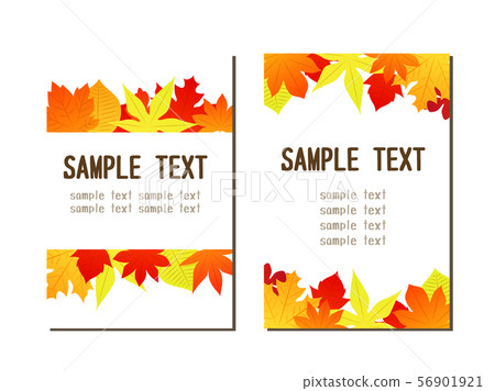 Autumn fallen leaf frame 56901921