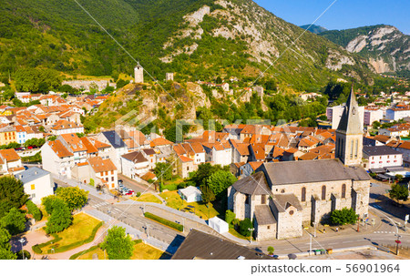 Tarascon-sur-Ariege in valley of Pyrenees Tarascon-sur-Ariege in valley of Pyrenees 56901964