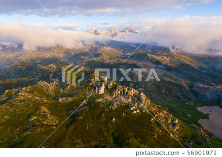 Highland Lakes of Covadonga at sunset Highland Lakes of Covadonga at sunset 56901971