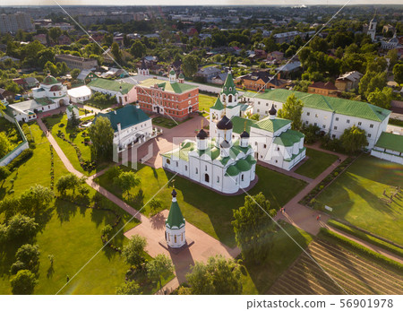 View from drones of Spaso-Preobrazhensky monastery in Murom View from drones of Spaso-Preobrazhensky monastery in Murom 56901978