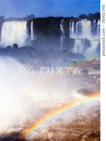 Waterfall Cataratas del Iguazu on Iguazu River, Brazil Waterfall Cataratas del Iguazu on Iguazu River, Brazil 56902348