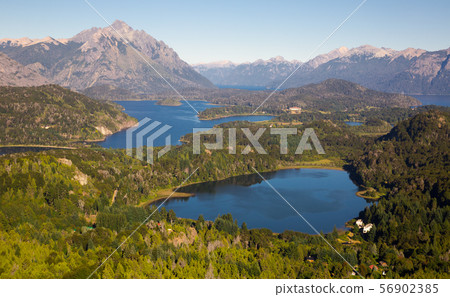 Lakes Nahuel Huapi and mountain Campanario 56902385