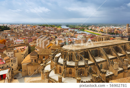 Tortosa with Cathedral from Suda castle 56902781