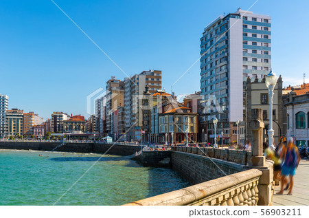 Embankment of Gijon city, Asturias 56903211