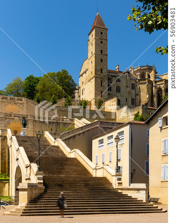 Escalier monumental before Tour d'Armagnac Auch, France Escalier monumental before Tour d'Armagnac Auch, France 56903481