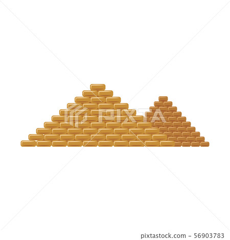 Egypt pyramids the famous tourists landmark flat vector illustration isolated. Egypt pyramids the famous tourists landmark flat vector illustration isolated. 56903783