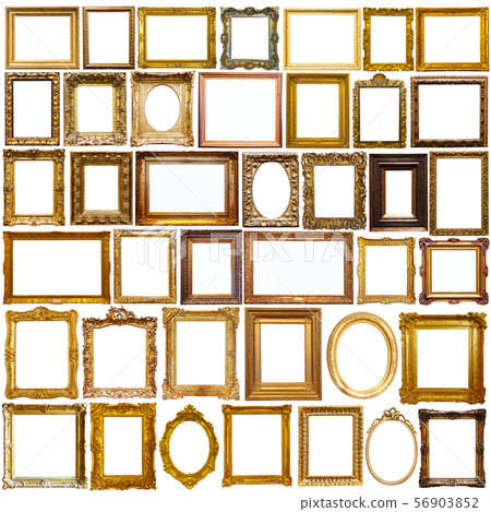 Collage of picture frames isolated on white Collage of picture frames isolated on white 56903852