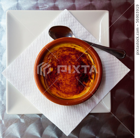 Crema catalana - dessert of Catalonia. Spanish dish Crema catalana - dessert of Catalonia. Spanish dish 56903919