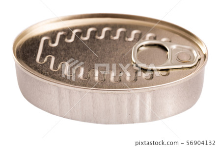 Silver tin can closeup 56904132