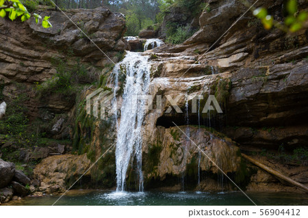 Waterfall in Catalonia surrounded by beautiful forests 56904412