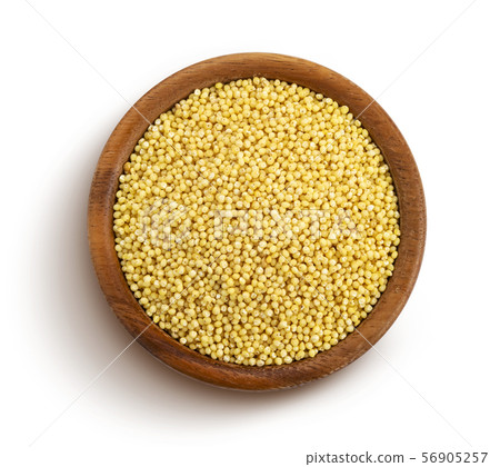 Millet seeds isolated on white background, top view 56905257