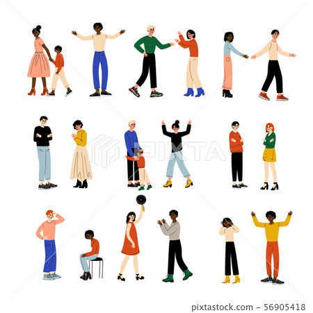 People Quarreling Set, Family Conflict, Divorce, Conflict Between Husband and Wife, Negative People Quarreling Set, Family Conflict, Divorce, Conflict Between Husband and Wife, Negative 56905418