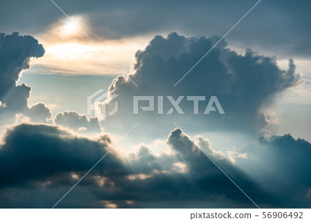 Dramatic sky - light from heaven. Sun and clouds. Dramatic sky - light from heaven. Sun and clouds. 56906492