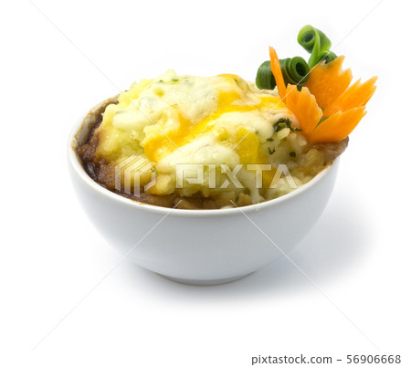 Mashed potato creamy with gravy sauce on top 56906668
