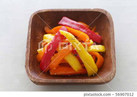 Pickles using color peppers and paprika 56907012