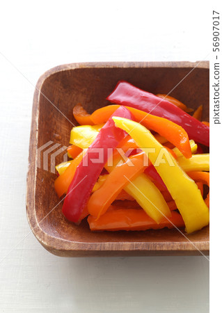 Pickles using color peppers and paprika 56907017