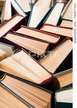 Collection of old books in library Collection of old books in library 56907308