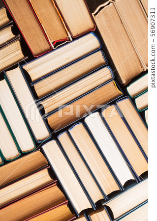 Collection of old books in library Collection of old books in library 56907311