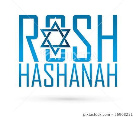 Rosh Hashanah text design, Rosh Hashanah is a Hebrew word meaning the Jewish New Year festival graphic vector 56908251