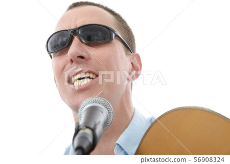 handsome man singing 56908324