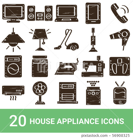 Product icons 20 home appliances handwritten Product icons 20 home appliances handwritten 56908325