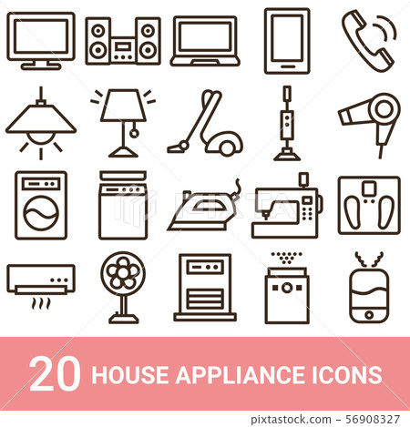 產品圖標家電線20套 產品圖標家電線20套 56908327