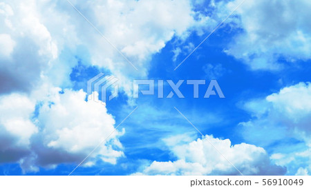 盛夏藍天和白色雲彩環境美化 盛夏藍天和白色雲彩環境美化 56910049