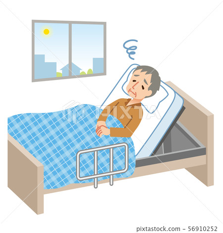 The elderly who are hospitalized Anxiety - Stock Illustration [56910252 ...