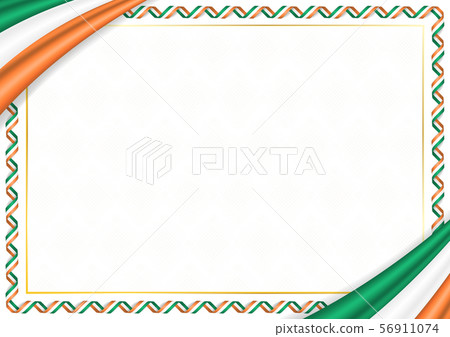 Border made with Ireland national colors 56911074
