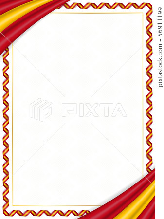Spain Border Pattern Border made with Spain national colors - Stock Illustration [56911199 ...