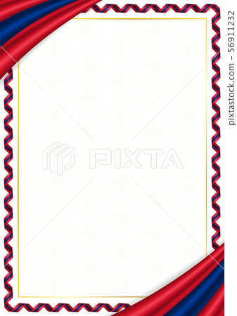 Border made with Laos national colors 56911232