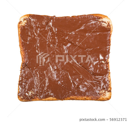 open sandwich with toast and chocolate spread open sandwich with toast and chocolate spread 56912371