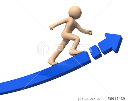 代表上升的抽象例證 56913489