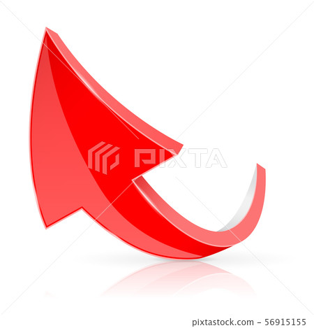 Up 3d arrow. Red sign with reflection Up 3d arrow. Red sign with reflection 56915155