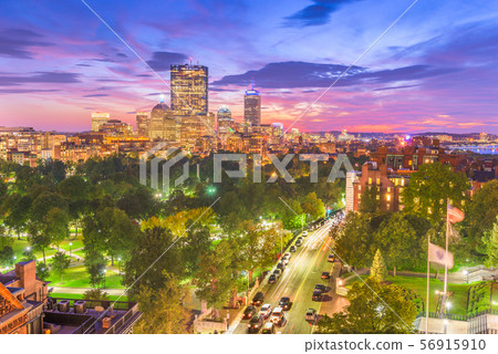 Boston, Massachusetts, USA downtown skyline 56915910