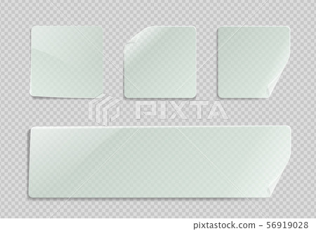 Vector blank transparent plastic square adhesive Vector blank transparent plastic square adhesive 56919028
